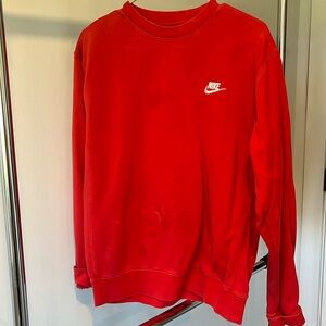 Women’s red Nike crewneck sweatshirt